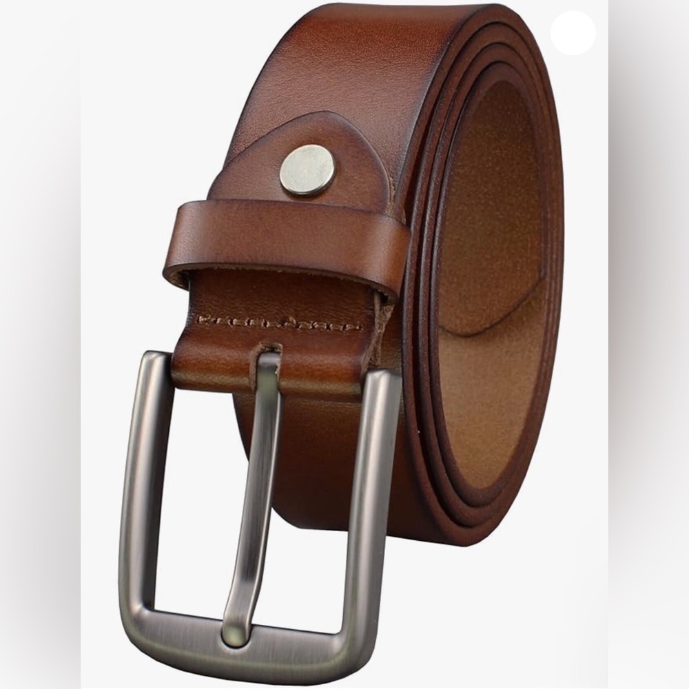 Bullko Men's Leather‎ Casual Dress Brown Belt Size 36”